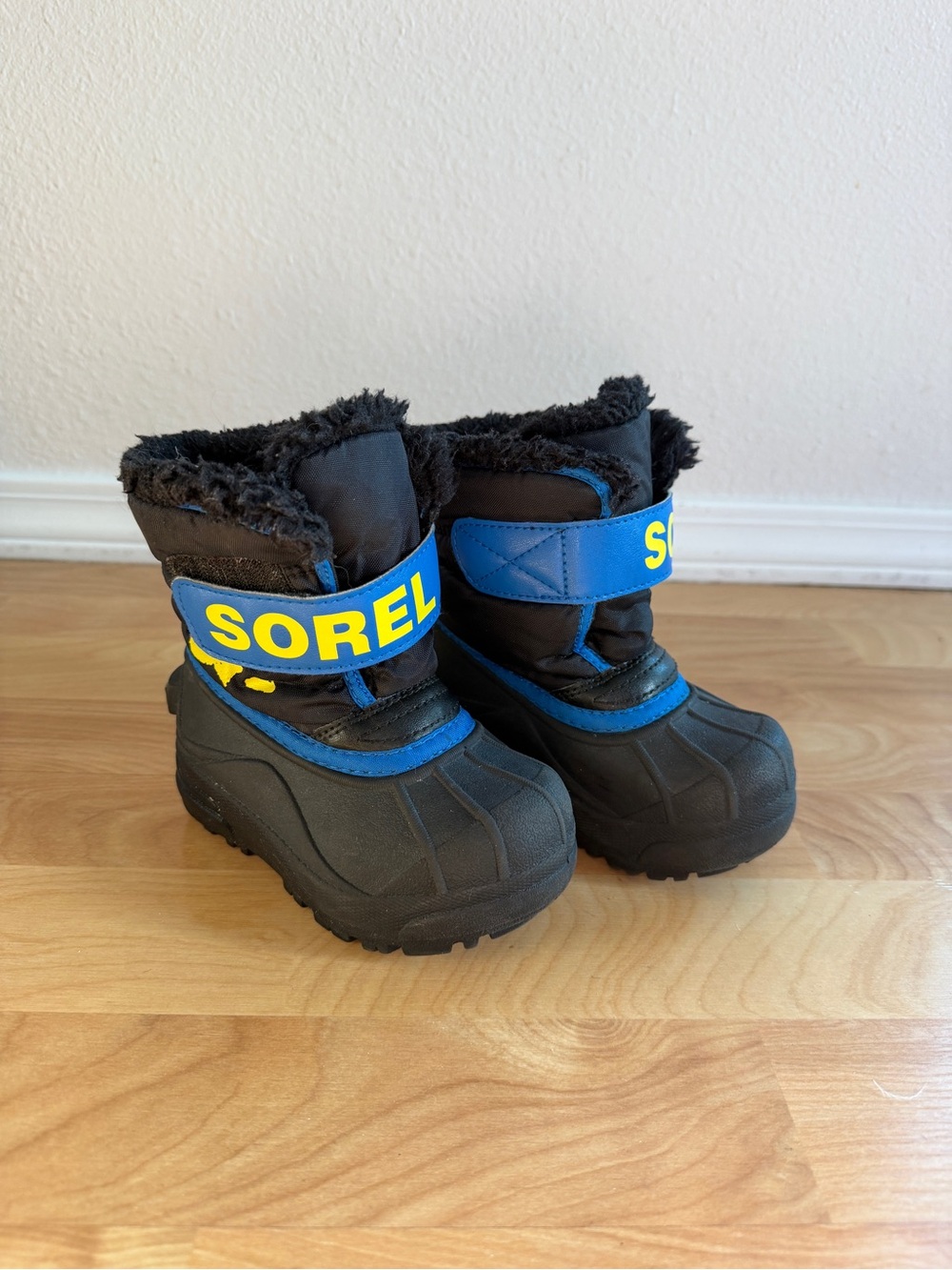 Sorel Black Kids Winter Boot with Faux Fur Lining